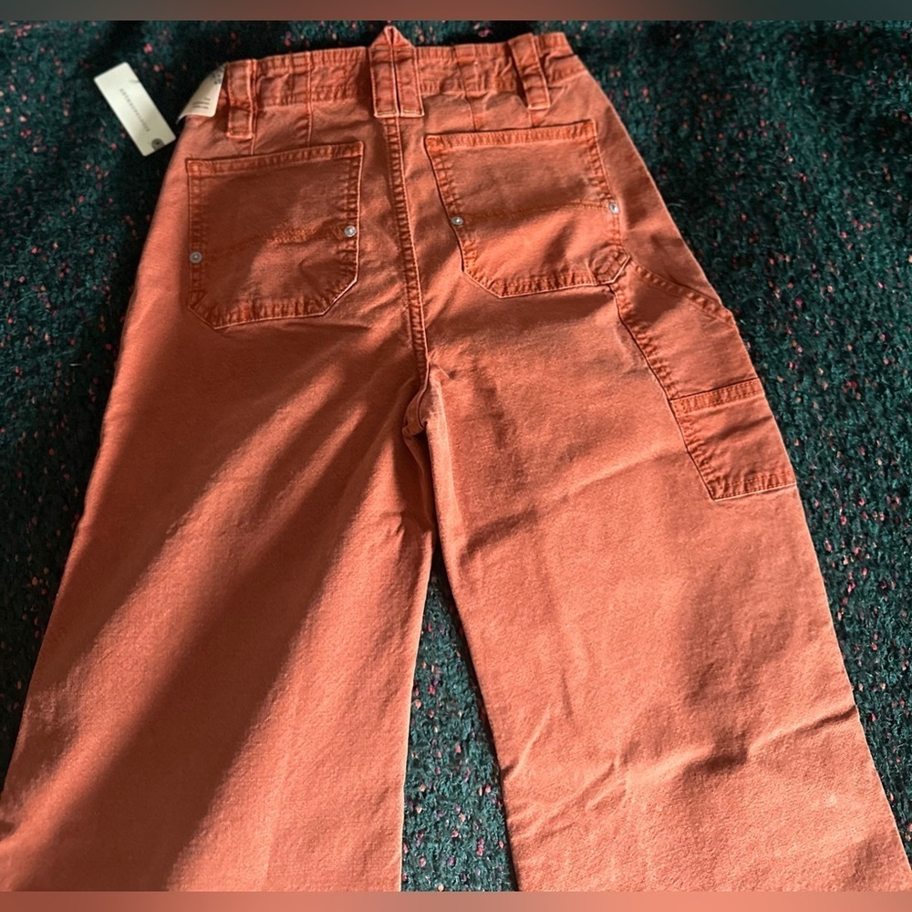 RARE Pilcro Carpenter Wide Leg Pants Orange NWT 26 - Picture 11 of 16